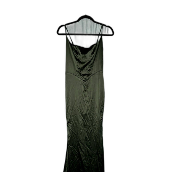 Shein NWT Satin Like Olive Green Maxi Formal Dress XS - Picture 1 of 4